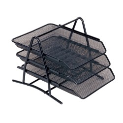 Set 3 tavite pentru documente Mesh Memoris-Precious, metal, negru Set 3 tavite pentru documente Mesh Memoris-Precious, metal, negru