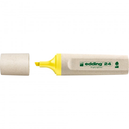 Textmarker Edding Ecoline, varf retezat, 2-5 mm, galben