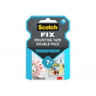 Bandă dublu adezivă transparentă pentru montare, 19 mm x 1.5 m, Scotch-Fix™ Bandă dublu adezivă transparentă pentru montare, 19 mm x 1.5 m, Scotch-Fix™