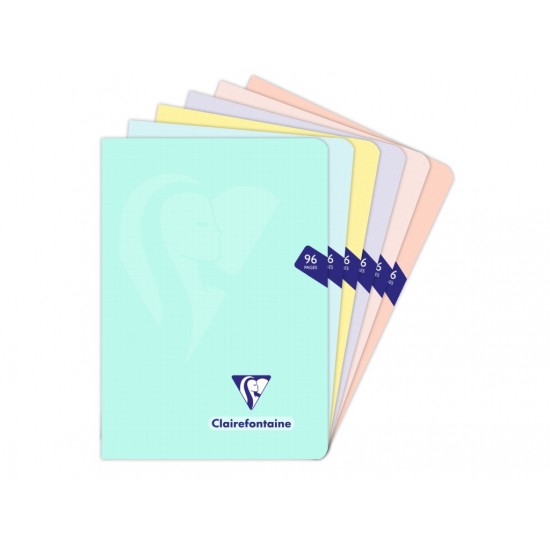 Caiet capsat A5, 48 file, Colecția Mimesys Pastel, Clairefontaine Caiet capsat A5, 48 file, Colecția Mimesys Pastel, Clairefontaine