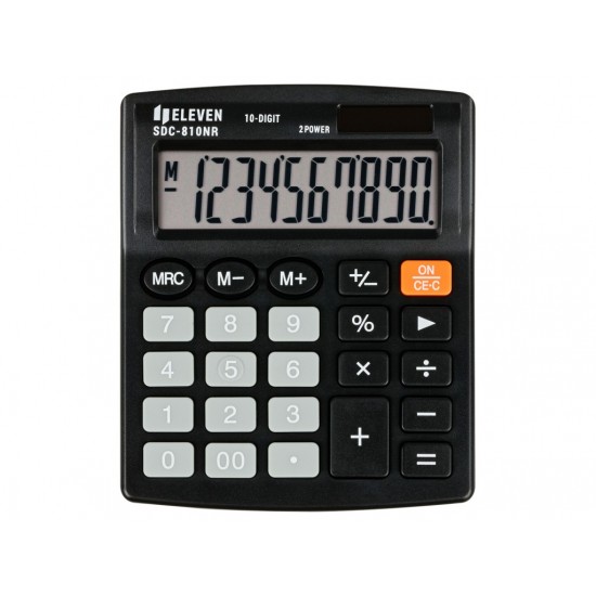 Calculator de birou 10 digiți, 124 x 102 x 25 mm, Eleven SDC-810NR Calculator de birou 10 digiți, 124 x 102 x 25 mm, Eleven SDC-810NR