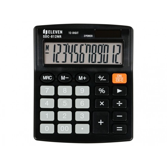 Calculator de birou 12 digiți, 124 x 102 x 25 mm, Eleven SDC-812NR