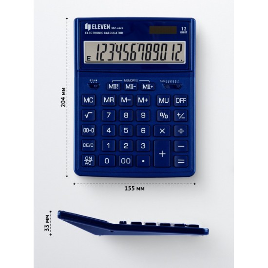 Calculator de birou 12 digiți, 204 x 155 x 33 mm, Eleven SDC-444XR Calculator de birou 12 digiți, 204 x 155 x 33 mm, Eleven SDC-444XR