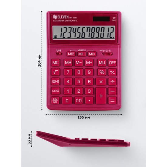 Calculator de birou 12 digiți, 204 x 155 x 33 mm, Eleven SDC-444XR Calculator de birou 12 digiți, 204 x 155 x 33 mm, Eleven SDC-444XR