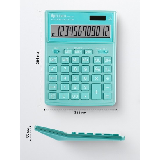 Calculator de birou 12 digiți, 204 x 155 x 33 mm, Eleven SDC-444XR Calculator de birou 12 digiți, 204 x 155 x 33 mm, Eleven SDC-444XR