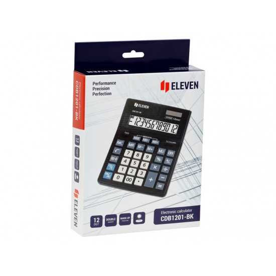 Calculator de birou 12 digiți, 205 x 155 x 35 mm, Eleven CDB1201-BK