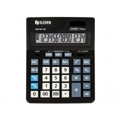 Calculator de birou 14 digiți, 205 x 155 x 35 mm, Eleven CDB1401-BK Calculator de birou 14 digiți, 205 x 155 x 35 mm, Eleven CDB1401-BK