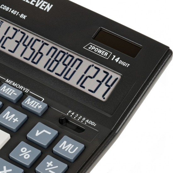 Calculator de birou 14 digiți, 205 x 155 x 35 mm, Eleven CDB1401-BK