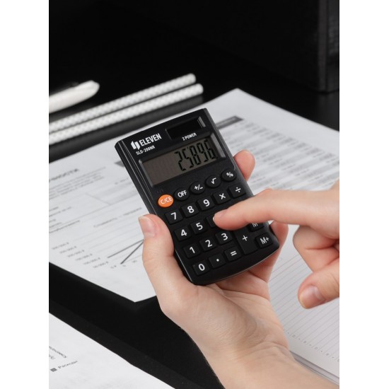 Calculator de buzunar 8 digiți, 98 x 62 x 10 mm, Eleven SLD-200NR Calculator de buzunar 8 digiți, 98 x 62 x 10 mm, Eleven SLD-200NR