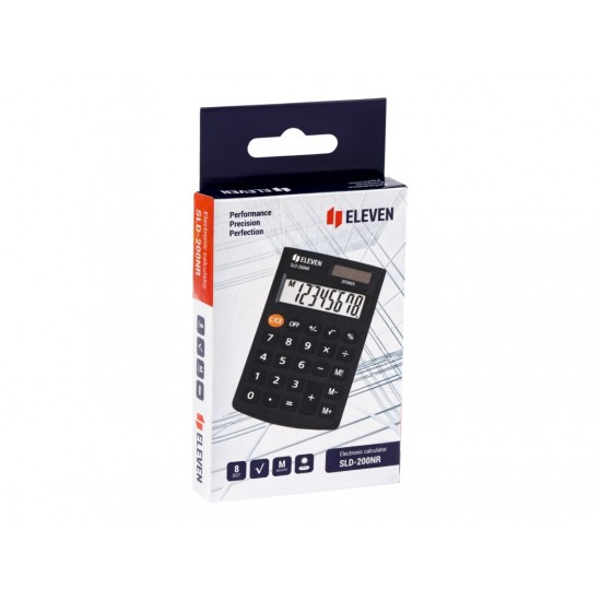 Calculator de buzunar 8 digiți, 98 x 62 x 10 mm, Eleven SLD-200NR Calculator de buzunar 8 digiți, 98 x 62 x 10 mm, Eleven SLD-200NR