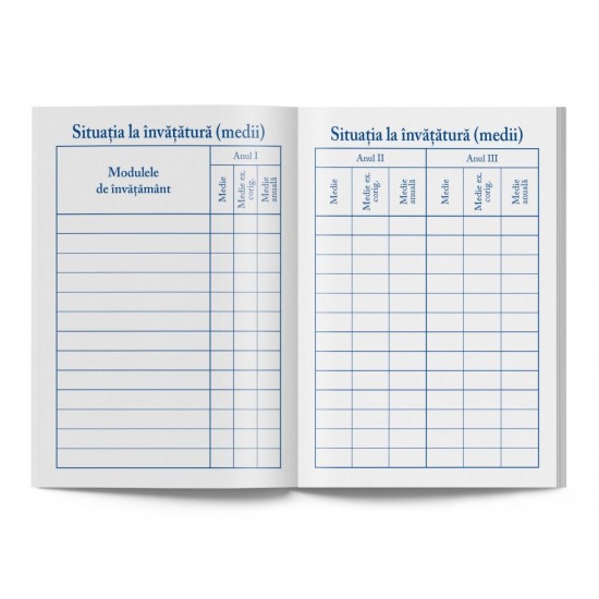 Carnet de elev pentru școala postliceală Carnet de elev pentru școala postliceală