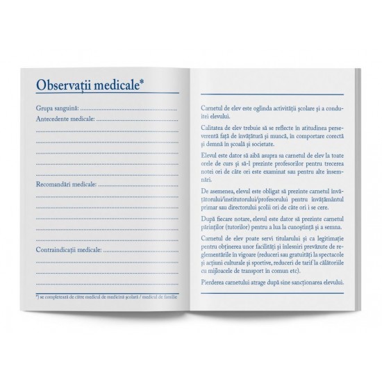 Carnet de elev pentru școala postliceală Carnet de elev pentru școala postliceală