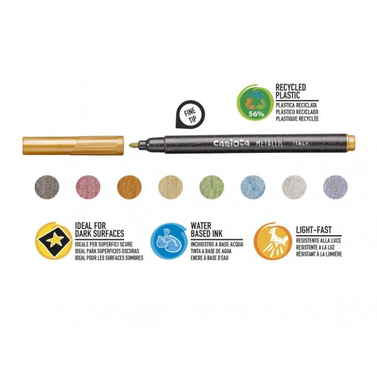 Fineliner Metallic Carioca 8/set