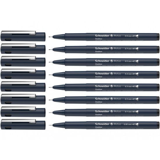 Fineliner Schneider Pictus 8 buc/portofel