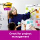 Notes adeziv Super Sticky 76 x 76 mm, 90 file x 5 culori asortate, Post-It Notes adeziv Super Sticky 76 x 76 mm, 90 file x 5 culori asortate, Post-It