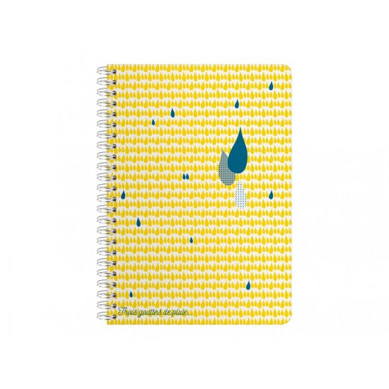 Caiet cu spirală Trois Gouttes de Pluie, A5, 90 file, Clairefontaine Caiet cu spirală Trois Gouttes de Pluie, A5, 90 file, Clairefontaine