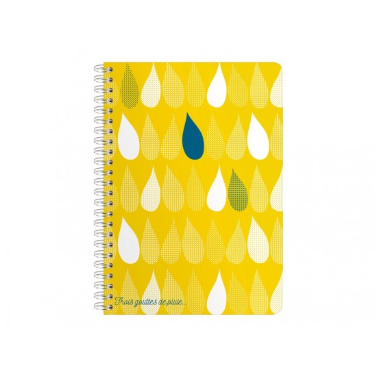Caiet cu spirală Trois Gouttes de Pluie, A5, 90 file, Clairefontaine Caiet cu spirală Trois Gouttes de Pluie, A5, 90 file, Clairefontaine