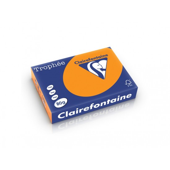 Hârtie color Clairefontaine Fluo A4,  80g/mp, 500 coli/top