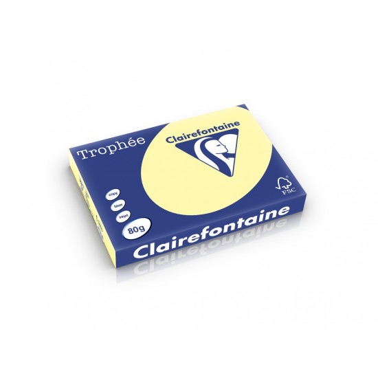 Hârtie color Clairefontaine Pastel A3, 80g/mp, 500 coli/top
