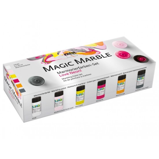 Magic Marble Marbling Love Neon! Kreul, set 6 buc x 20 ml Magic Marble Marbling Love Neon! Kreul, set 6 buc x 20 ml