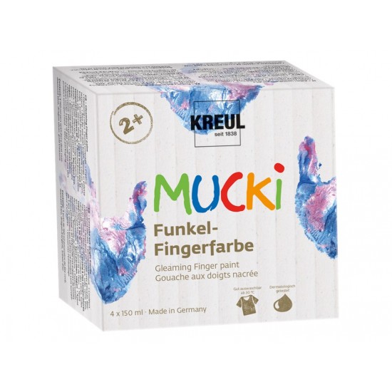 [APERTA] Finger Paint Gleaming Mucki, set 4 x 150 ml