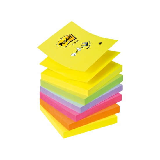 Notes adeziv Post-it® „Z” Neon unicolor