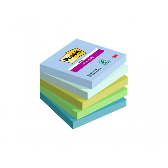Notes adeziv Super Sticky 76 x 76 mm, 90 file x 5 culori asortate, Post-It Notes adeziv Super Sticky 76 x 76 mm, 90 file x 5 culori asortate, Post-It