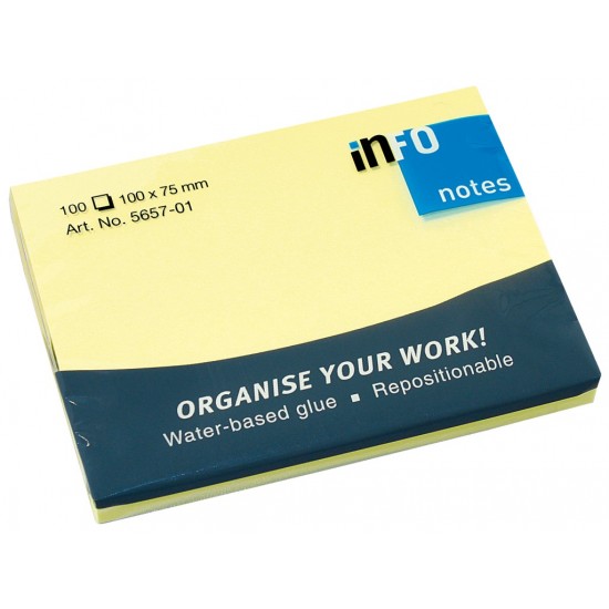 Notes adeziv Yellow 75 x 100 mm Notes adeziv Yellow 75 x 100 mm