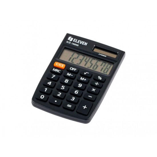 Calculator de buzunar 8 digiți, 88 x 58 x 10 mm, Eleven SLD-100NR Calculator de buzunar 8 digiți, 88 x 58 x 10 mm, Eleven SLD-100NR
