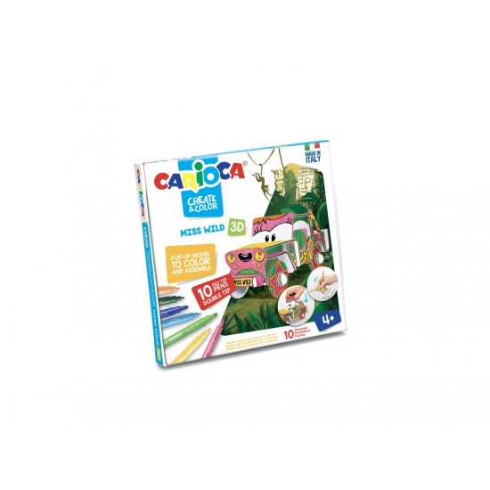 Set creativ Create & Color Carioca Miss Wild 3D Set creativ Create & Color Carioca Miss Wild 3D