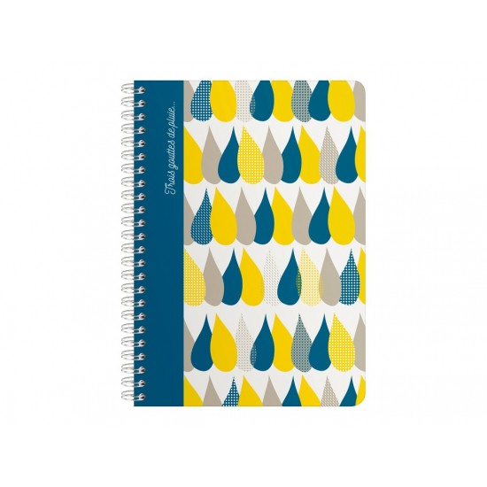Caiet cu spirală Trois Gouttes de Pluie, A5, 90 file, Clairefontaine Caiet cu spirală Trois Gouttes de Pluie, A5, 90 file, Clairefontaine