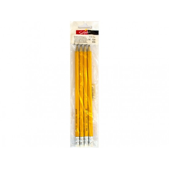 Creion cu gumă Scriva 4/set