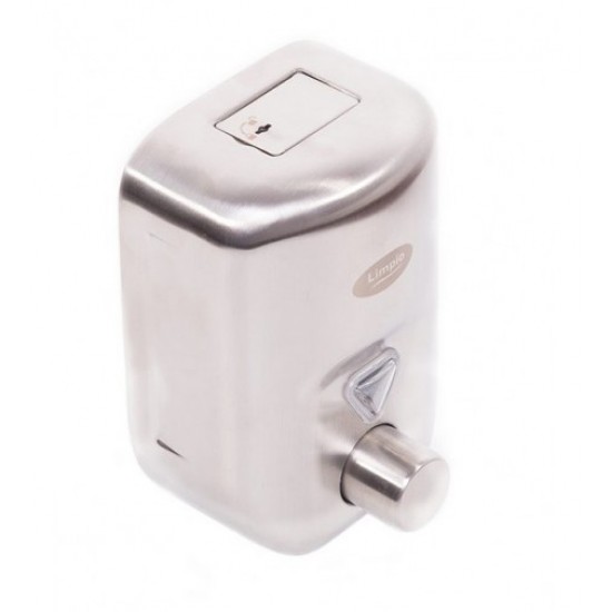 Dozator inox satinat manual pentru sapun, Limpio SD180, 1800ml Dozator inox satinat manual pentru sapun, Limpio SD180, 1800ml