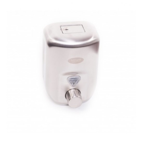 Dozator inox satinat manual pentru sapun, Limpio SD180, 1800ml Dozator inox satinat manual pentru sapun, Limpio SD180, 1800ml