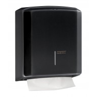 Dispenser pentru prosoape pliate din hartie, Mediclinics, otel negru-mat