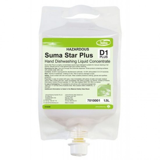 Detergent vase manual SUMA STAR D1 Plus, Diversey, 1.5L