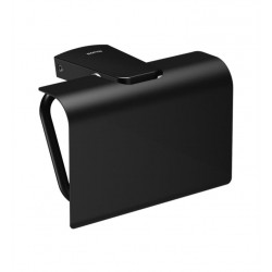 Suport hartie igienica, negru mat, alama Suport hartie igienica, negru mat, alama