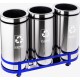 RESIGILAT 1 - Set 3 cosuri colectare selectiva din inox, 45L/recipient