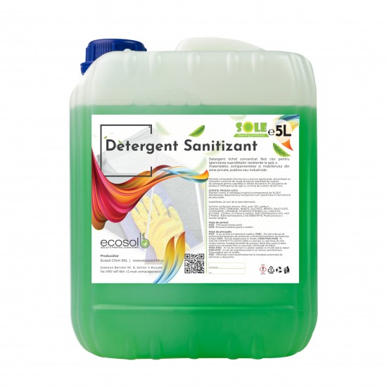 Detergent sanitizant pentru suprafete, AQAS, 5 L