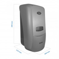 Dozator argintiu pentru sapun lichid, LIMPIO, SD 1000S2 , 1L Dozator argintiu pentru sapun lichid, LIMPIO, SD 1000S2 , 1L