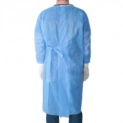 Halat protectie steril albastru, cu legaturi si mansete Halat protectie steril albastru, cu legaturi si mansete