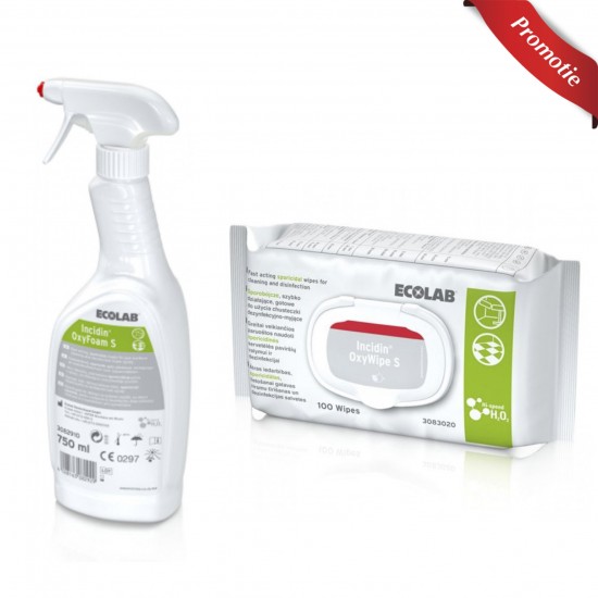 Pachet dezinfectie aparatura medicala, detergent dezinfectant si servetele dezinfectante Ecolab