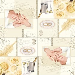 Servetele de masa 33x33cm model verighete - 3 straturi