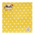 Servetele de masa 33x33cm, model galben cu buline - 3 straturi