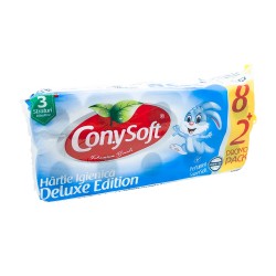 Hartie igienica Conysoft, 10 role pe set, 3 straturi, 14 m Hartie igienica Conysoft, 10 role pe set, 3 straturi, 14 m