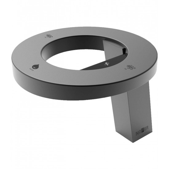 Uscator de maini, dozator de sapun si set de robinet pe blat, negru Concept 3, Nofer Uscator de maini, dozator de sapun si set de robinet pe blat, negru Concept 3, Nofer