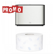 Pachet Dispenser hartie igienica inox Tork si un bax Hartie igienica mini jumbo Pachet Dispenser hartie igienica inox Tork si un bax Hartie igienica mini jumbo