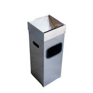 RESIGILAT 1 - Cos patrat din inox, cu scrumiera, 42 L RESIGILAT 1 - Cos patrat din inox, cu scrumiera, 42 L