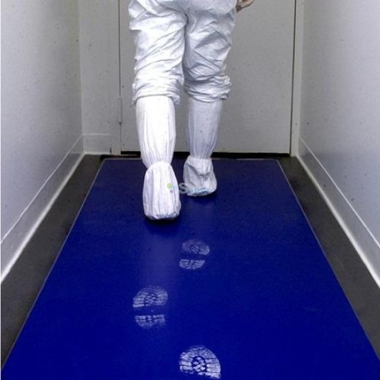 Covoras antibacterian tratat cu proprietăți dezinfectante Sticky Mat, Albastru, 45 x 115 cm