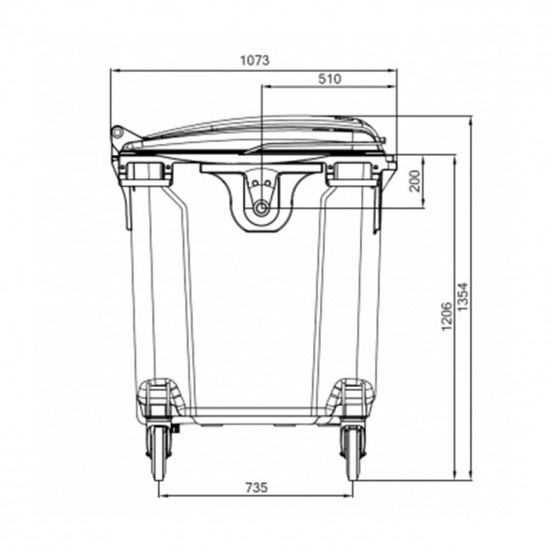 Container HDPE CLF 1100L cu capac plat albastru - Transport inclus Container HDPE CLF 1100L cu capac plat albastru - Transport inclus
